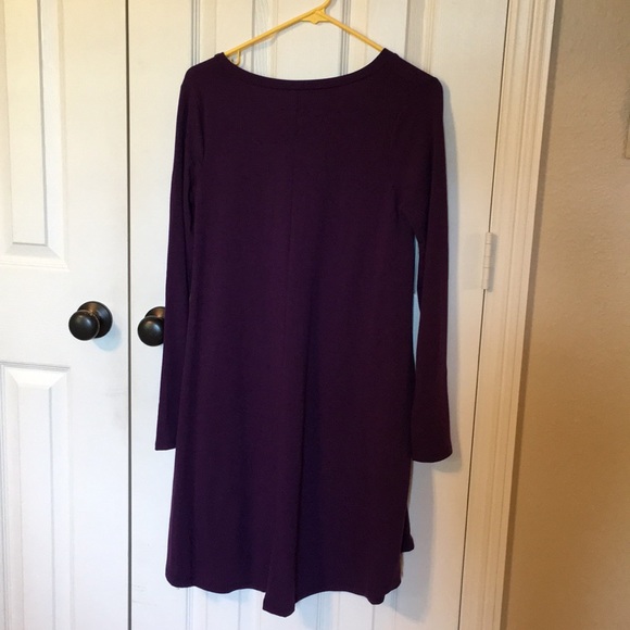 ☂️Dark Purple Zenana Premium Swing Dress☂️ - Picture 2 of 4